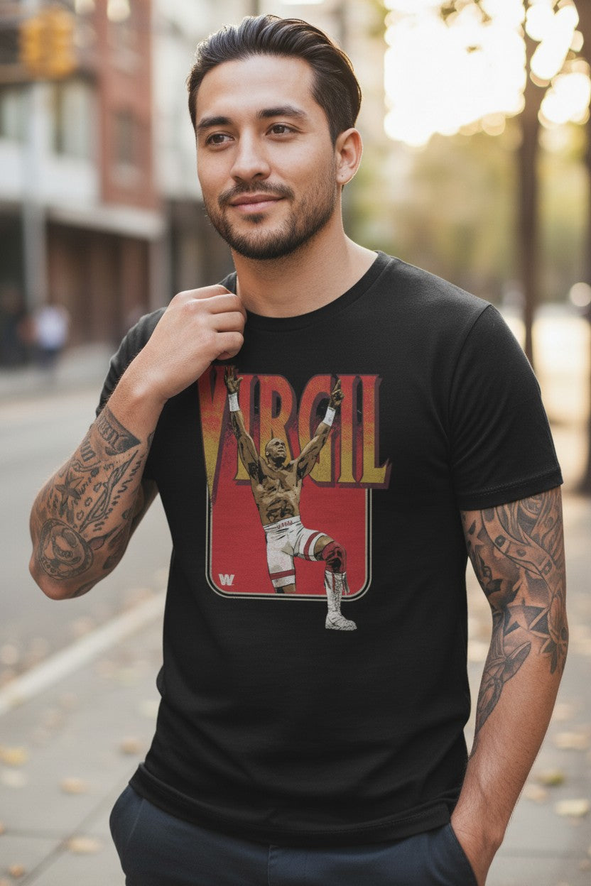 Virgil Pose WWE Black T-shirt