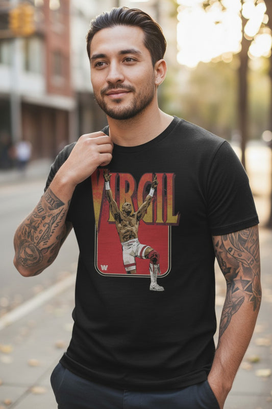 Virgil Pose WWE Black T-shirt