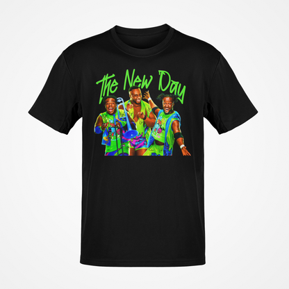 The New Day Green Name Black T-shirt