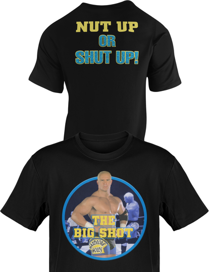Hardcore Bob Holly Nut Up or Shut Up Black T-shirt