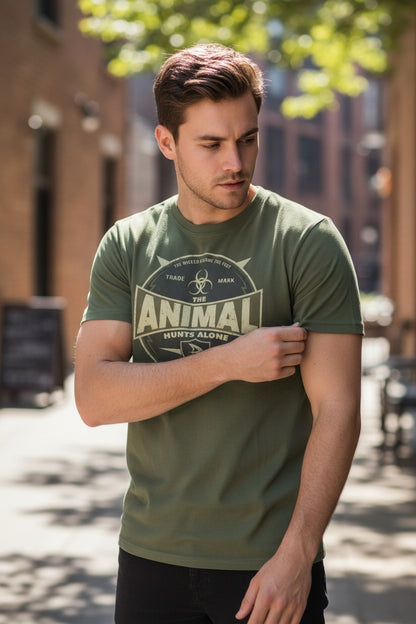 Batista The Animal Hunts Alone Green T-shirt