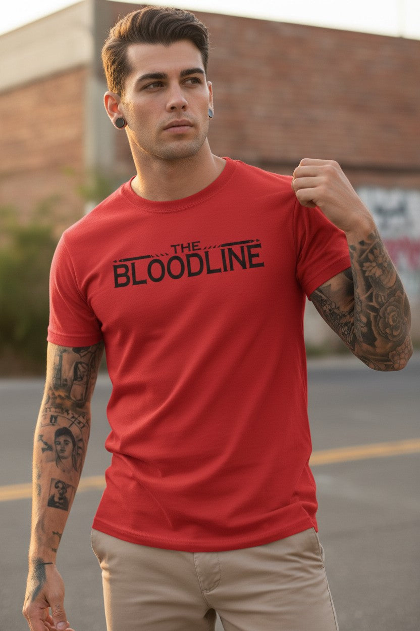 Roman Reigns The Bloodline Logo Red T-shirt