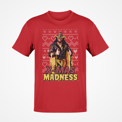 Macho Man Randy Savage X-mas Madness WWE Mens Red T-shirt