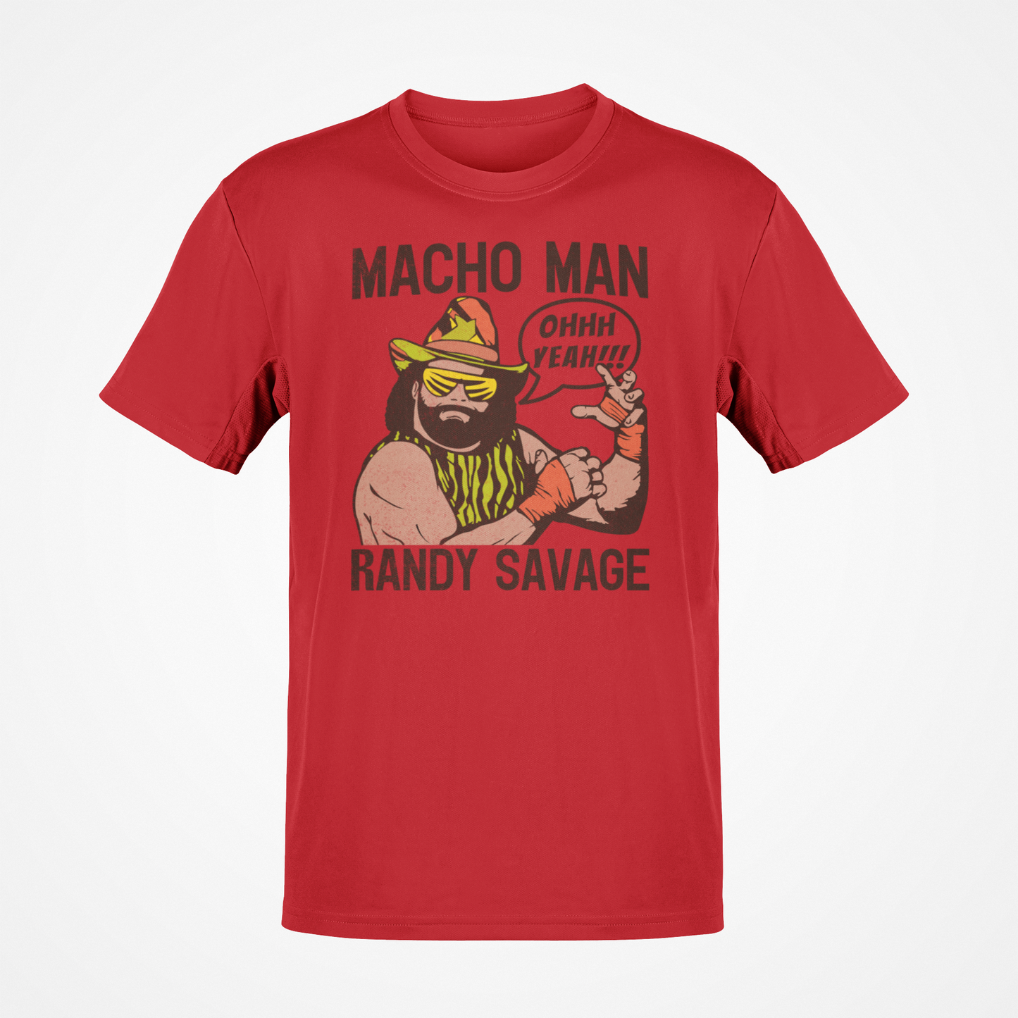 Macho Man Randy Savage Cartoon Ohhh Yeah Mens Red T-shirt