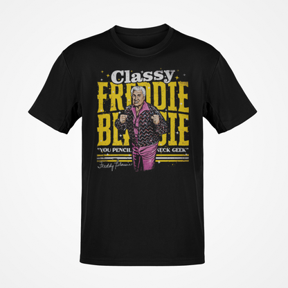 Freddie Blassie Pencil Neck Geek Black T-shirt
