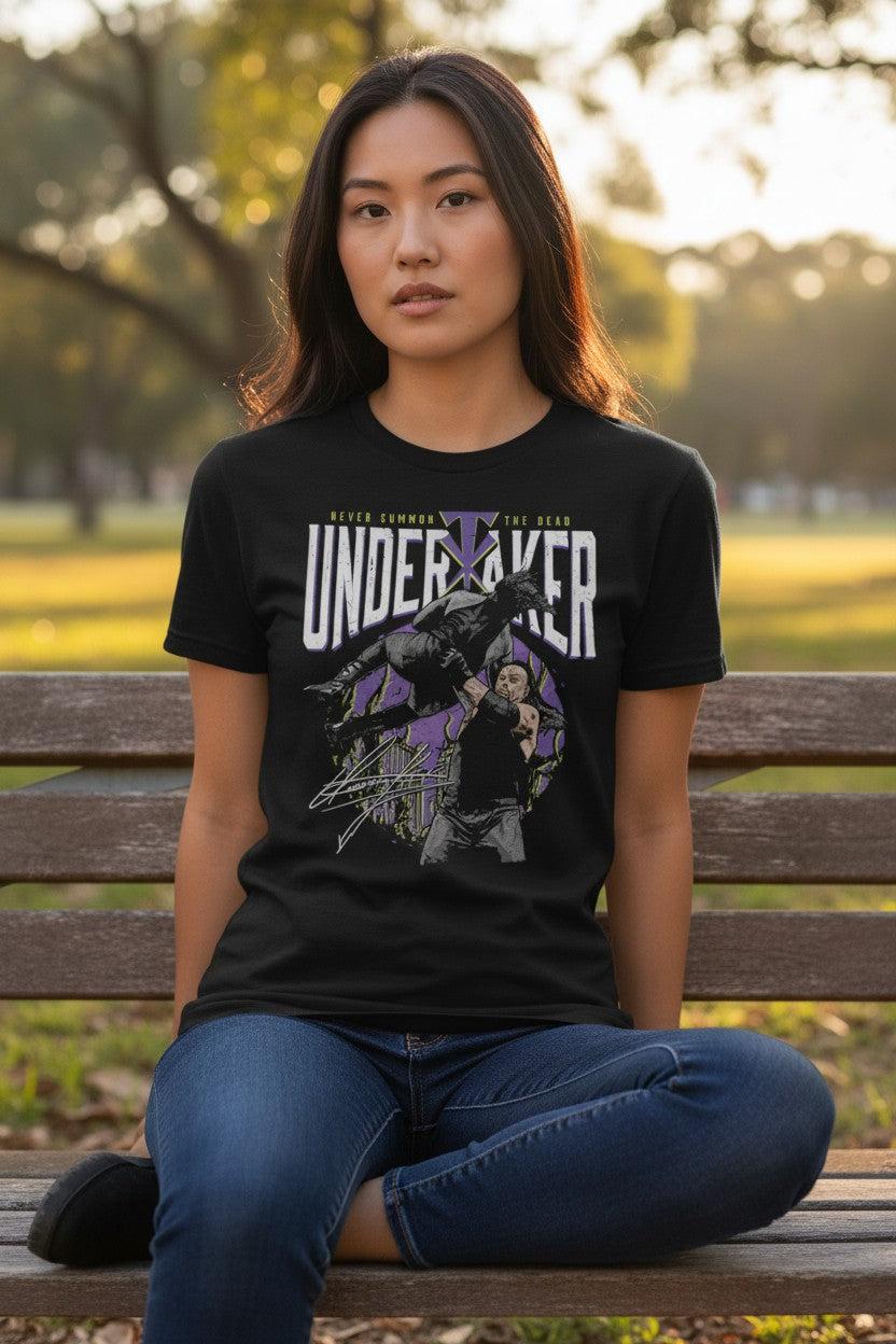 Undertaker Never Summon the Dead Black T-shirt