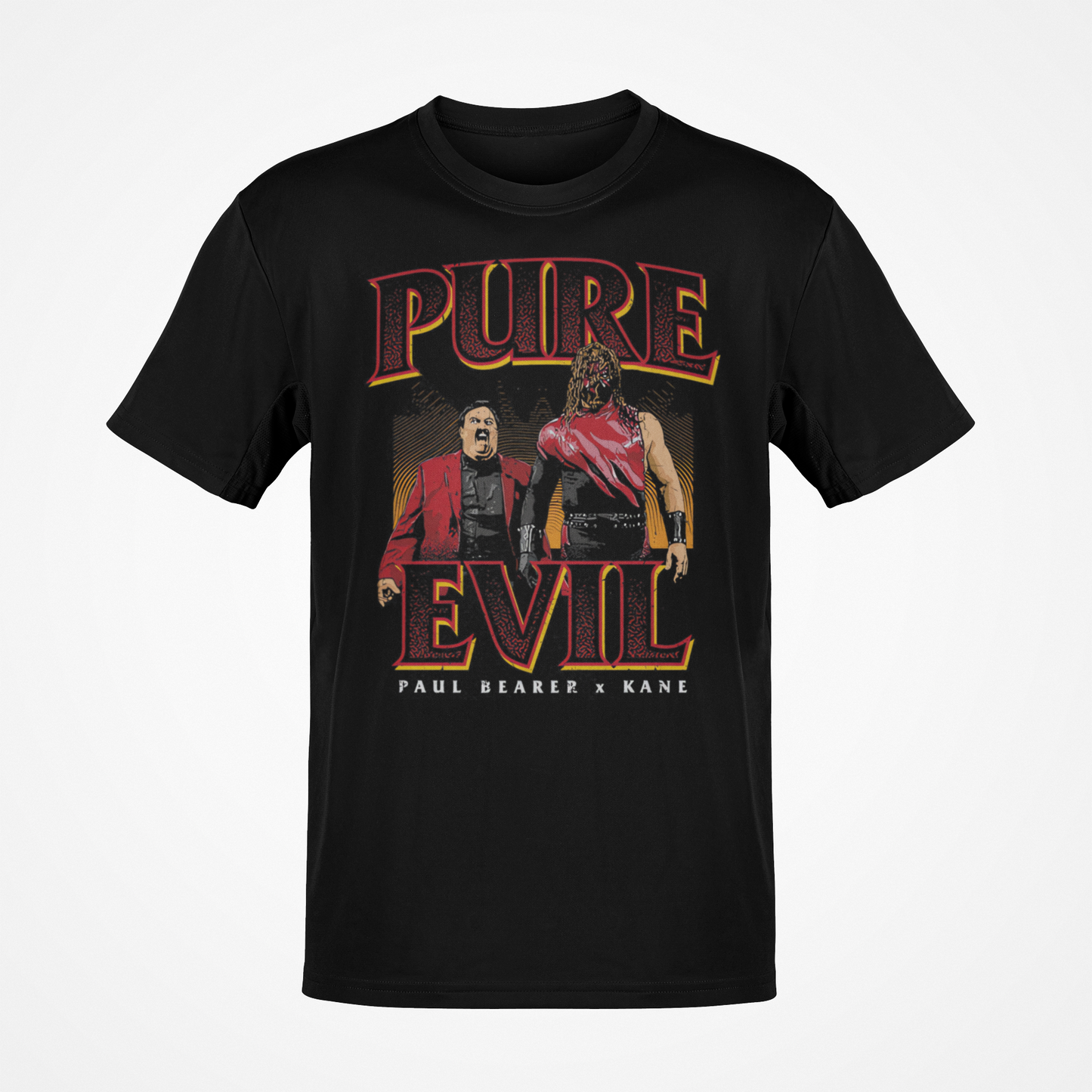 Kane with Paul Bearer Pure Evil Black T-shirt