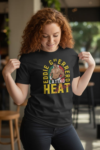 Eddie Guerrero Latino Heat Viva La Raza Black T-shirt