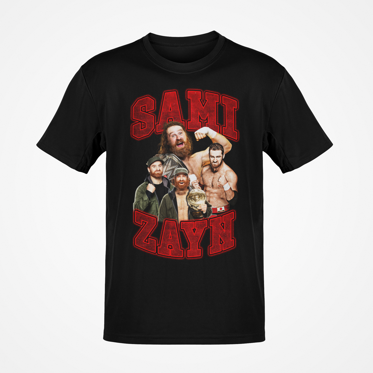 Sami Zayn Power Red Mens Black T-shirt