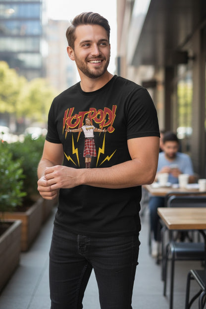 Roddy Piper Hot Rod Pose Black T-shirt