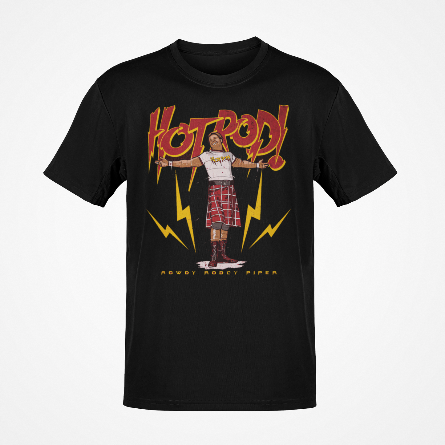 Roddy Piper Hot Rod Pose Black T-shirt