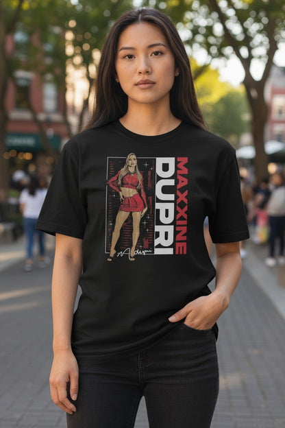 Maxxine Dupri Pose Black T-shirt