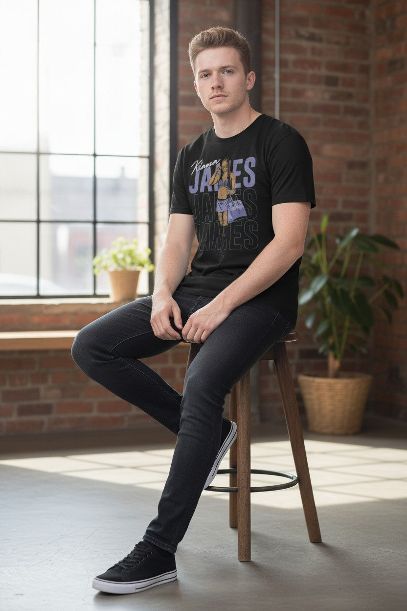 Kiana James Repeat Black T-shirt