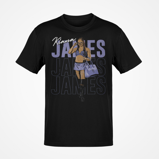 Kiana James Repeat Black T-shirt