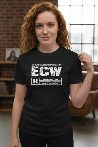 ECW Rated R Restricted Under 17 Logo T-shirt