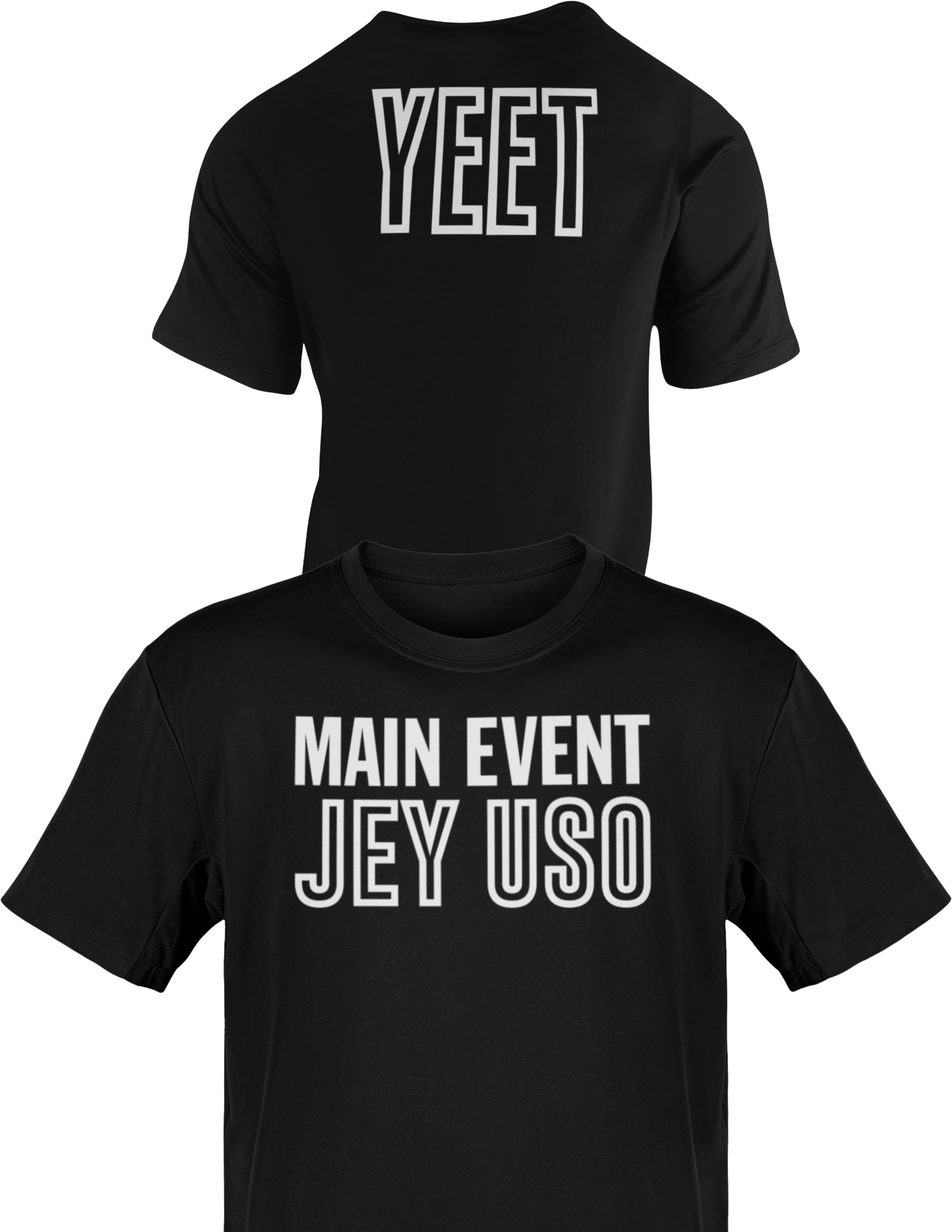 Main Event Jey Uso Yeet White Logo Black T-shirt