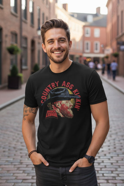 Brock Lesnar Country Kickin Black T-shirt