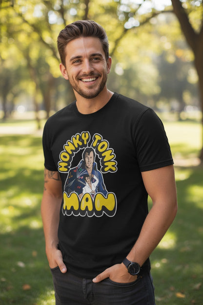 Honky Tonk Man Comic Black T-shirt