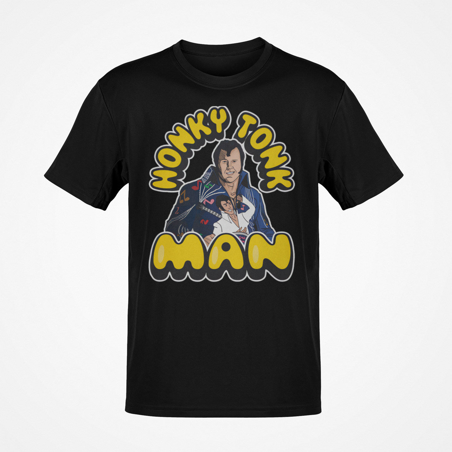 Honky Tonk Man Comic Black T-shirt