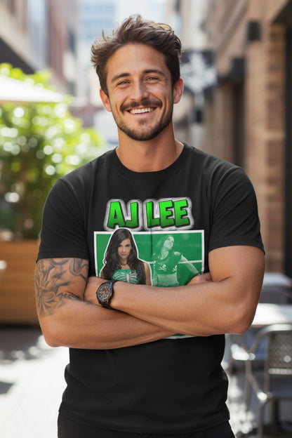 AJ Lee Green with Envy Logo T-shirt