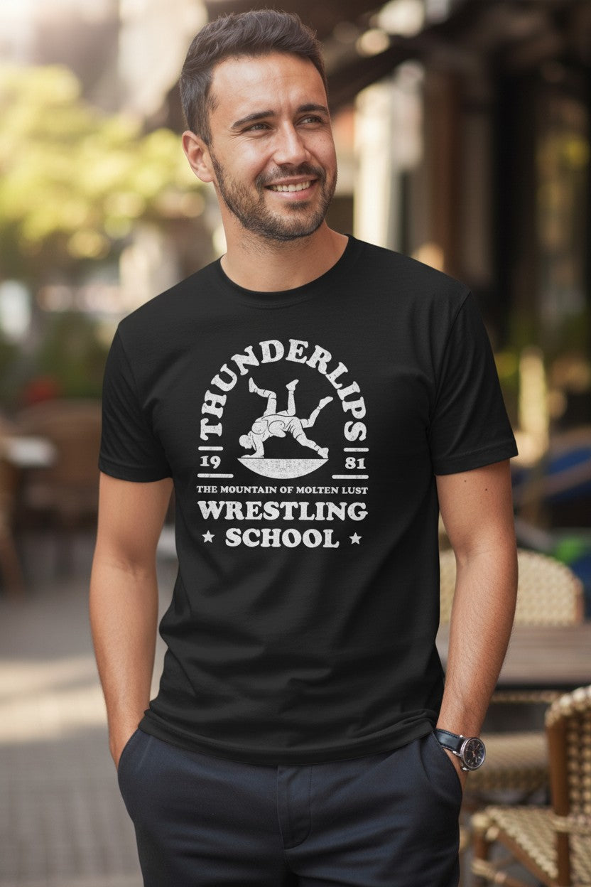 Hulk Hogan Thunderlips Wrestling School Rocky Movie T-shirt