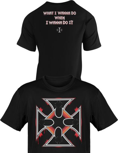 Triple H Wanna Do It Cross Black T-shirt