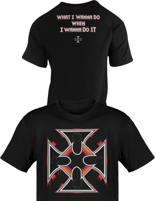 Triple H Wanna Do It Cross Black T-shirt