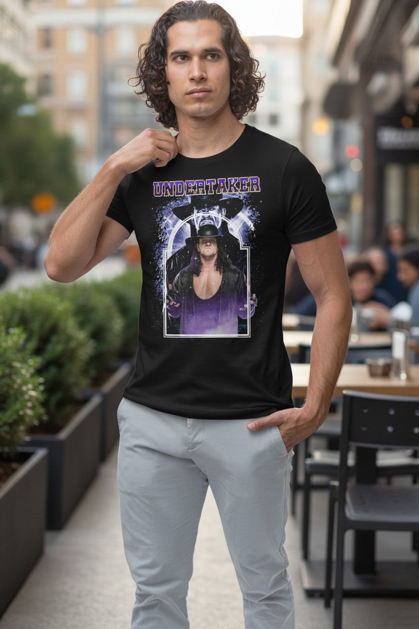 Undertaker Shadow Mens Black T-shirt WWE