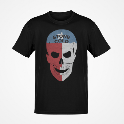 Stone Cold Steve Austin 3:16 Texas Skull WWE Mens Black T-shirt