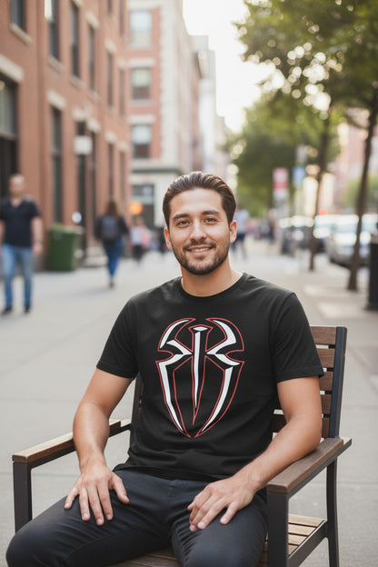 Roman Reigns Red Black Spider Logo T-shirt