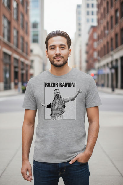 Razor Ramon Oozing Machismo WWE Mens T-shirt