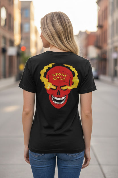 Stone Cold Steve Austin Ragin Redneck Red Smoking Skull T-shirt