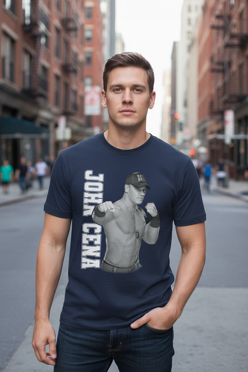 John Cena Come Get Some WWE Mens Navy Blue T-shirt