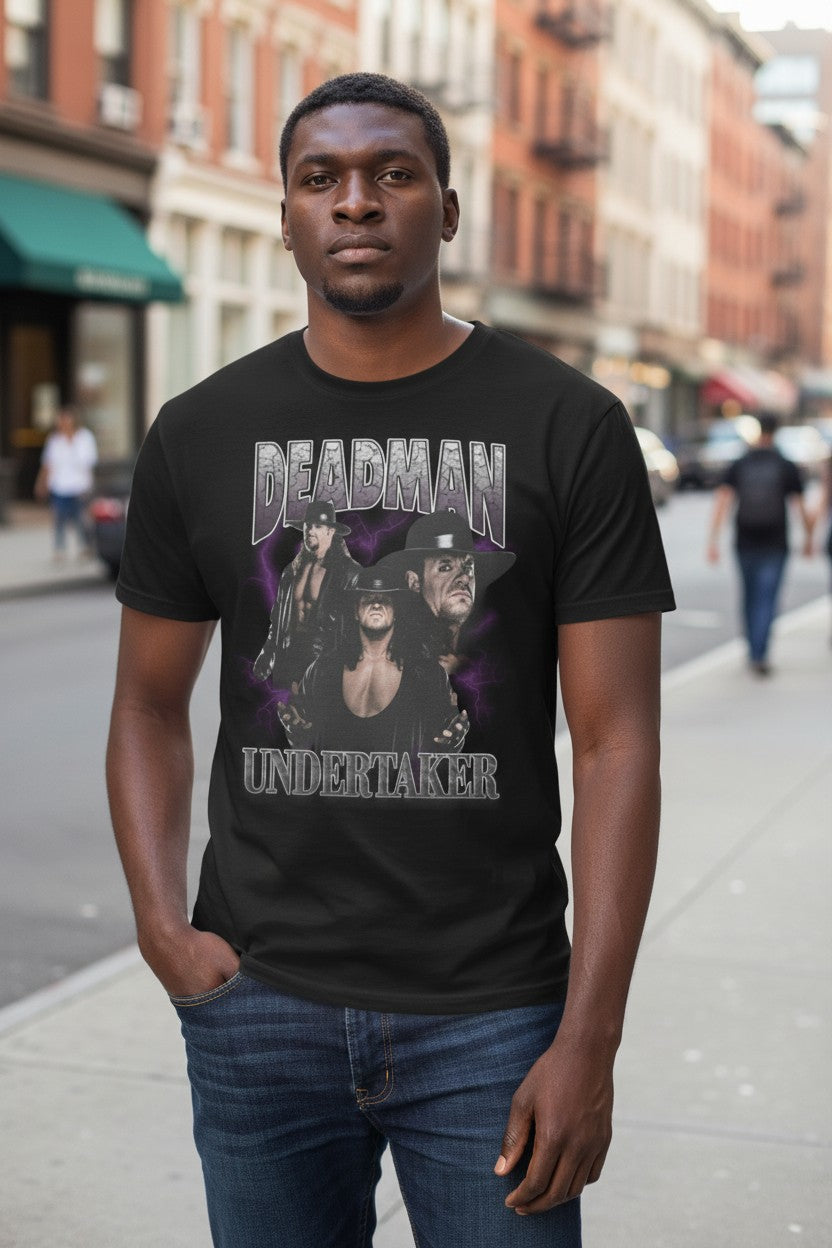 Deadman Undertaker Three Pose Black T-shirt
