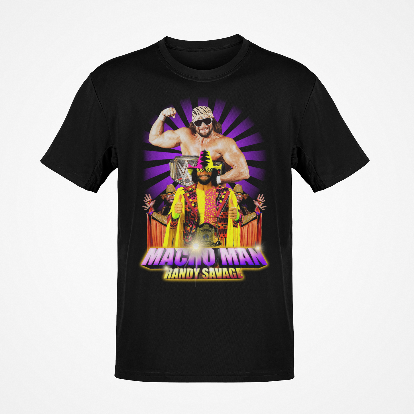 Macho Man Randy Savage Throwback Mens Black T-shirt