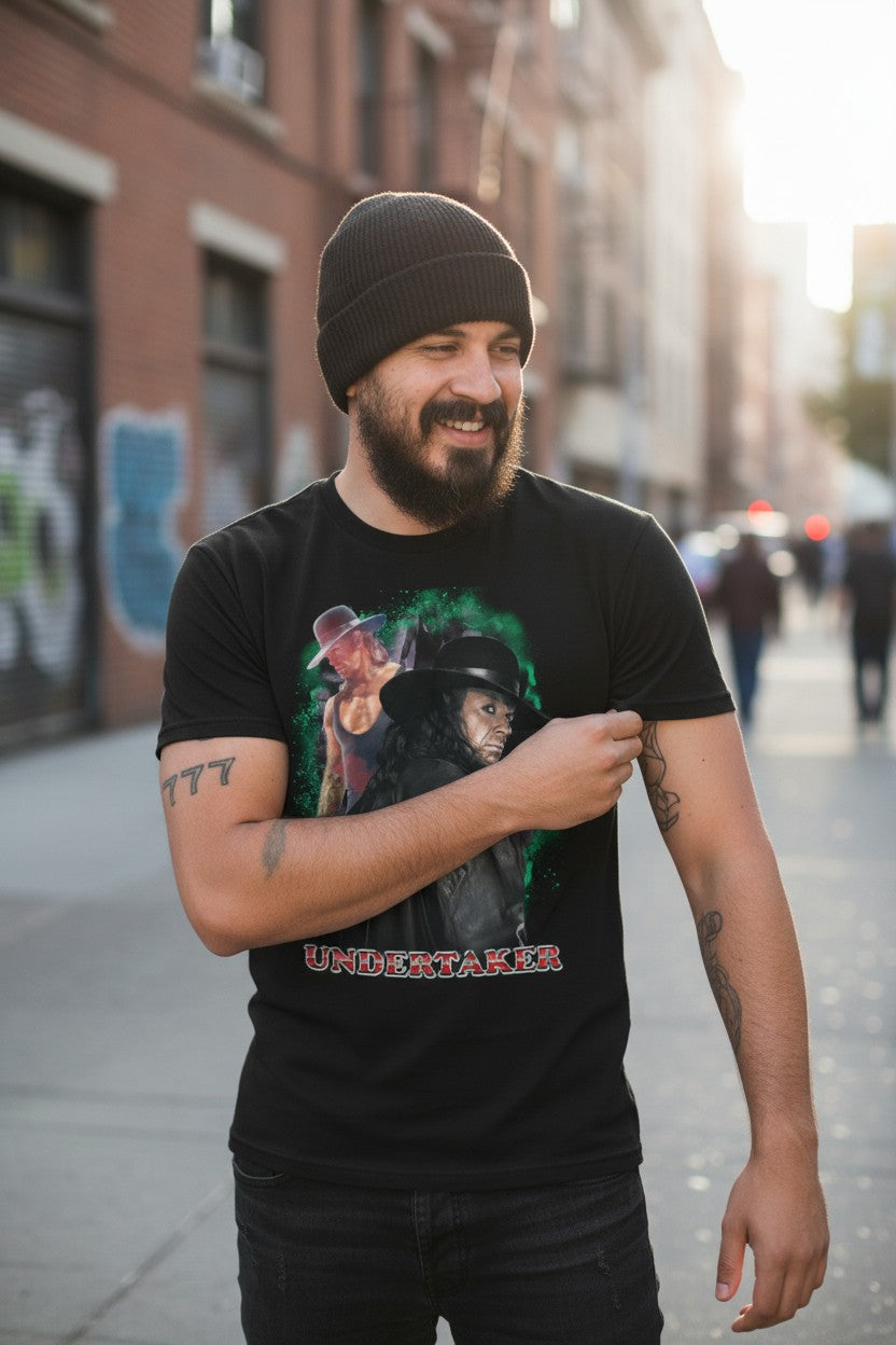 Undertaker Deadman Mens Black T-shirt WWE