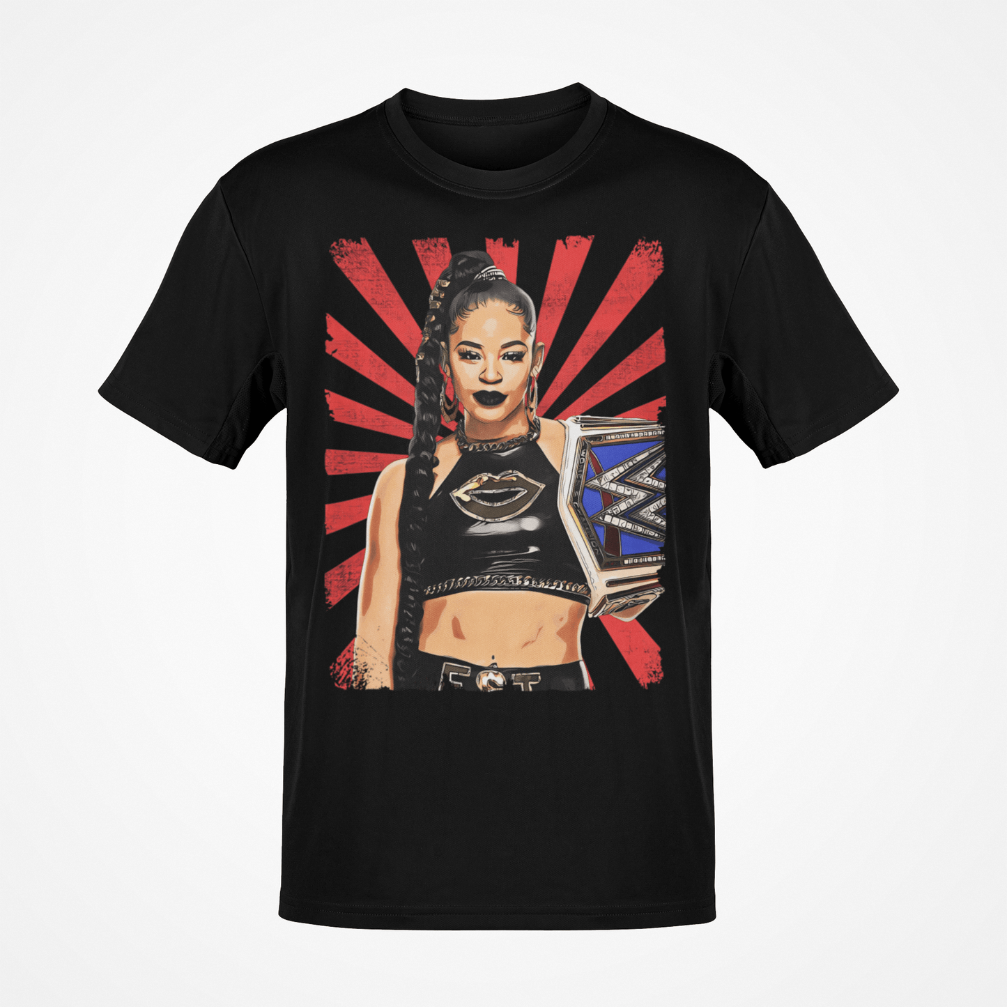 Bianca Belair Starburst Championsip Belt Black T-shirt