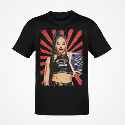Bianca Belair Starburst Championsip Belt Black T-shirt