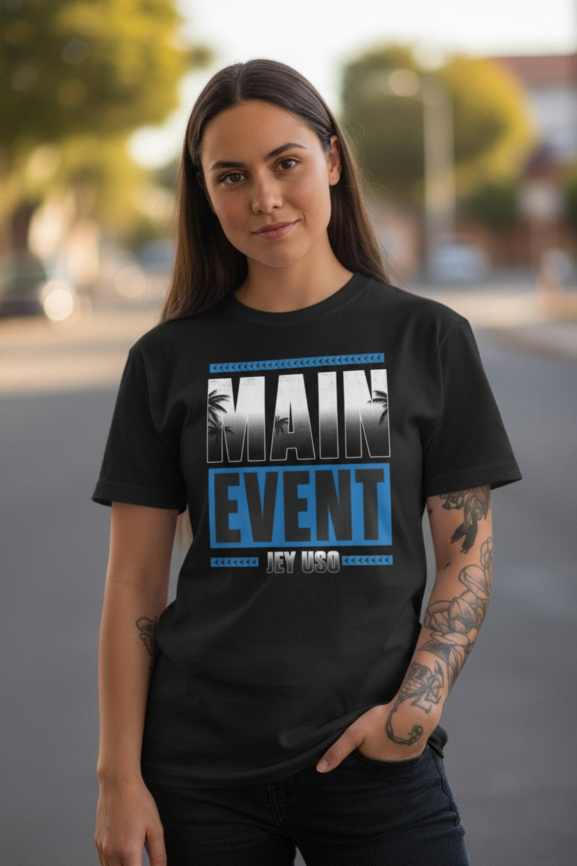 Jey Uso Main Event Bloodline Black T-shirt