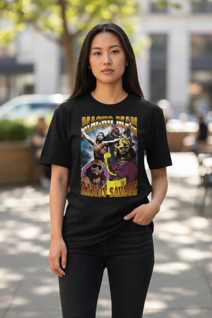Macho Man Randy Savage Pixeled Collage T-shirt