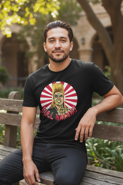 Bull Nakano Red White Stripes Black T-shirt