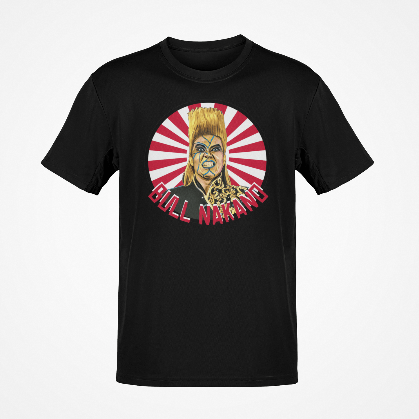 Bull Nakano Red White Stripes Black T-shirt