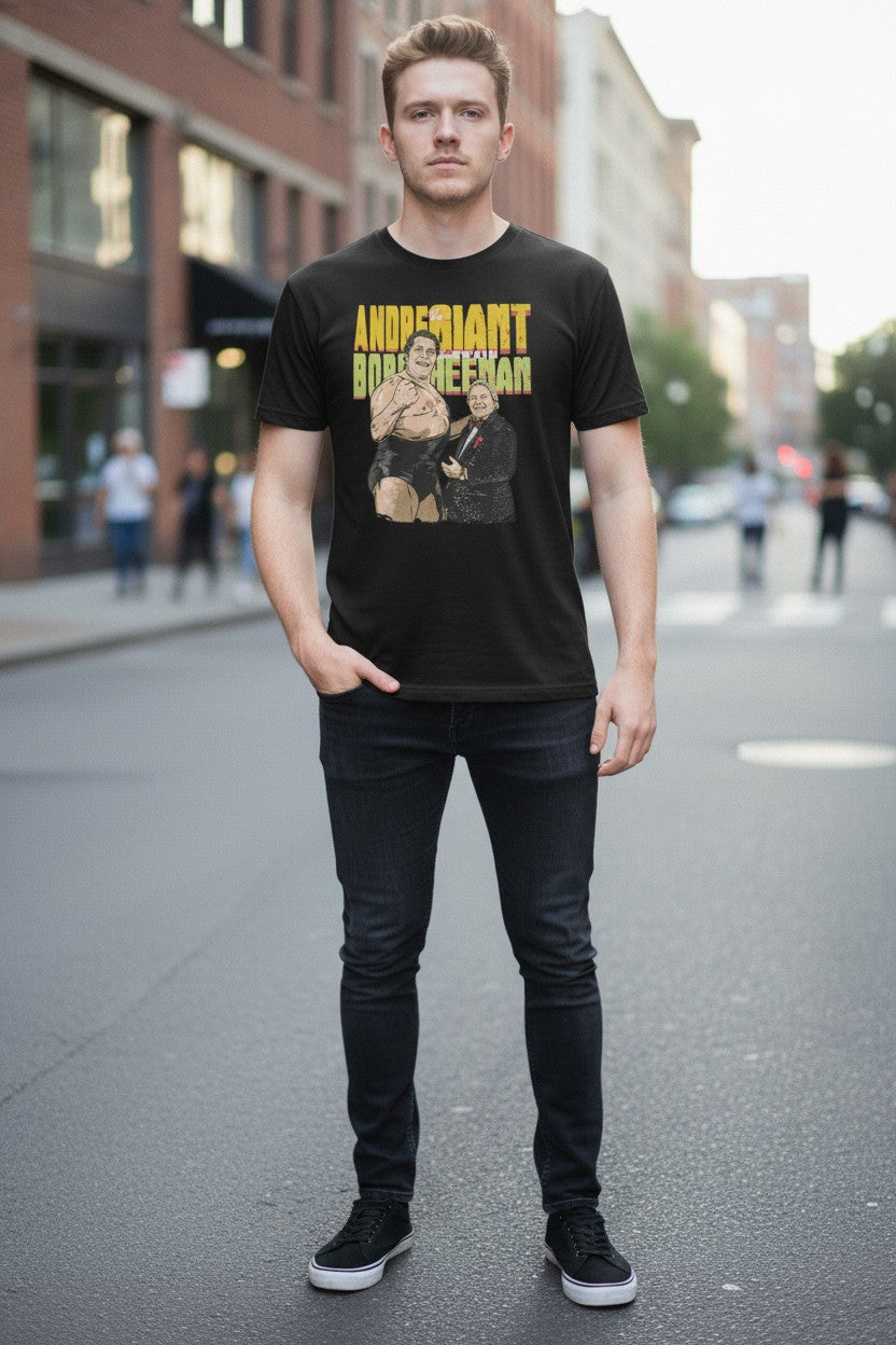 Andre The Giant Bobby The Brain Heenan Legends Black T-shirt