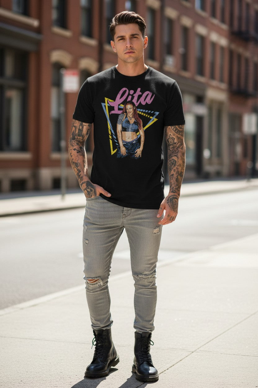 Lita Rebel Pose Black T-shirt