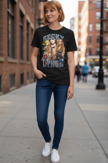 Becky Lynch WWE Superstar Black T-shirt