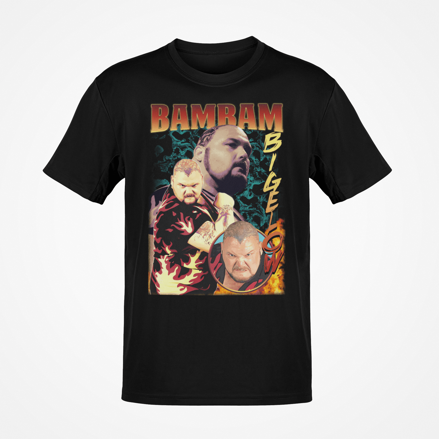Bam Bam Bigelow Triple Pose Black T-shirt