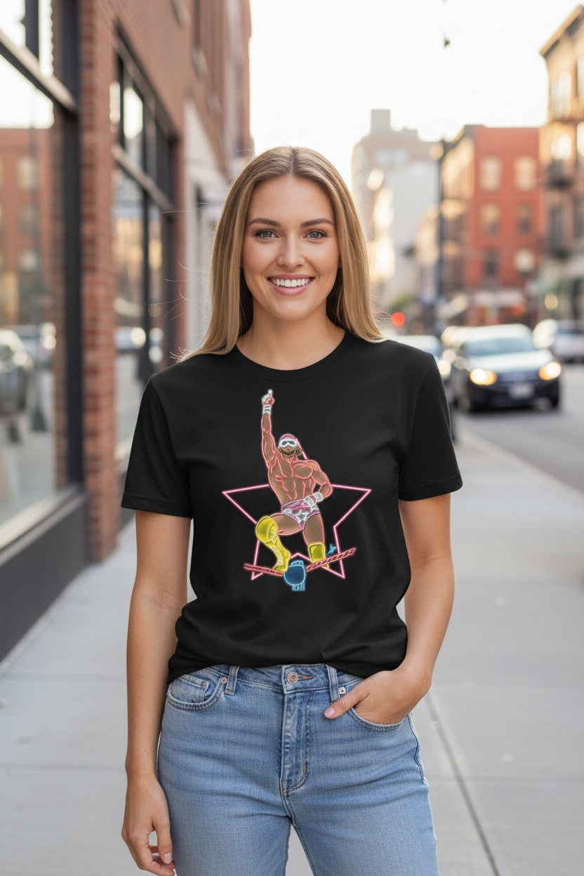 Macho Man Randy Savage Top Rope Neon T-shirt