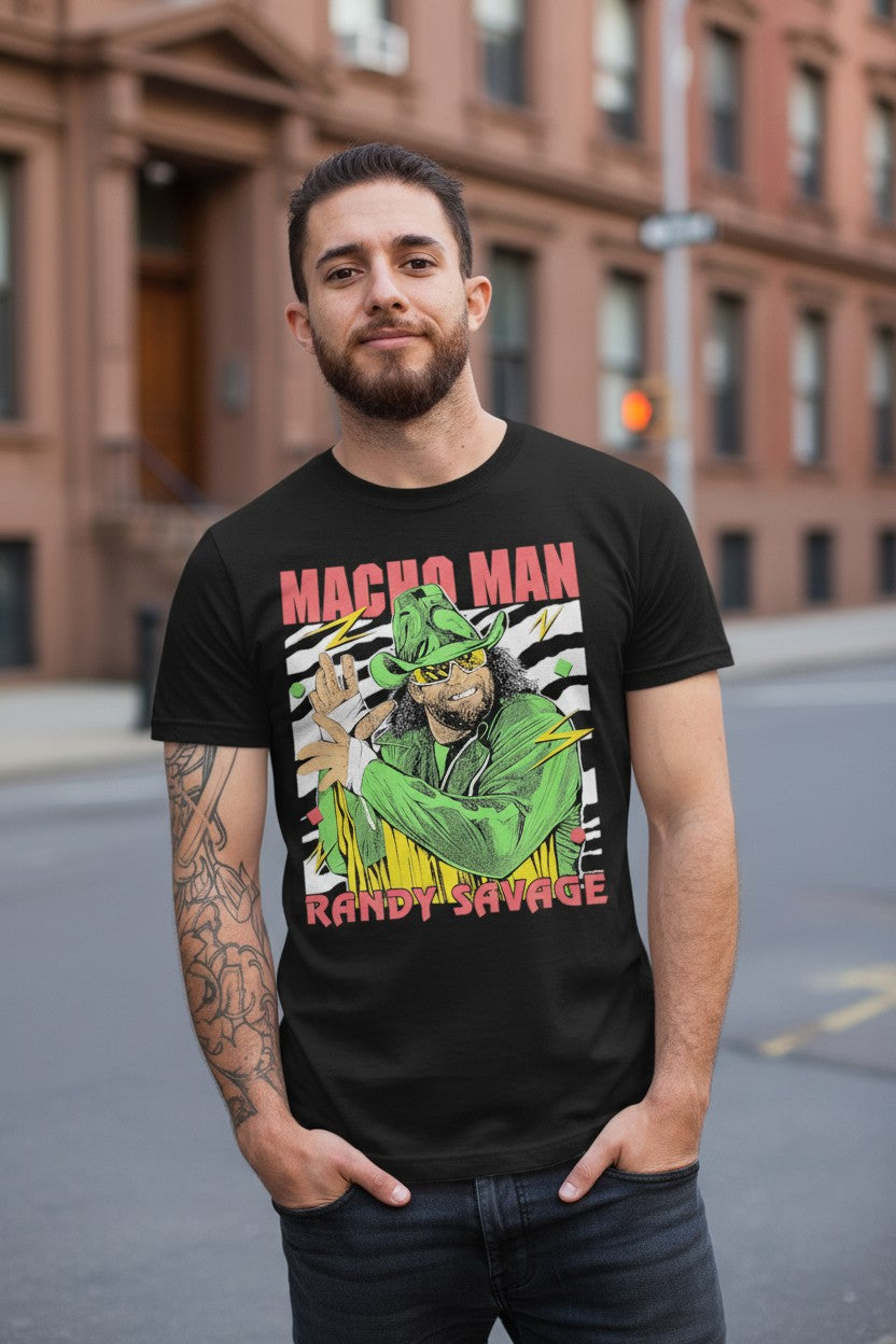 Macho Man Randy Savage Neon Pose T-shirt