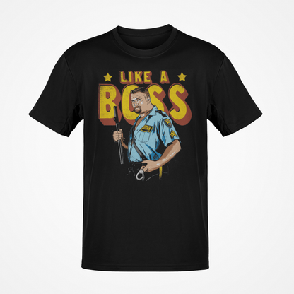 Big Boss Man Like A Boss Animated Black T-shirt