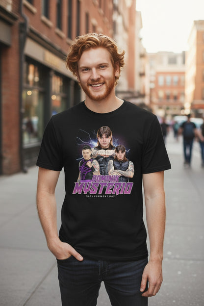 Dominik Mysterio Three Pose Black T-shirt
